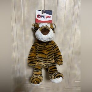 Petlou 14” Tigger-Dog Toy w/Squeaker Grunter & Crinkle Body  New
